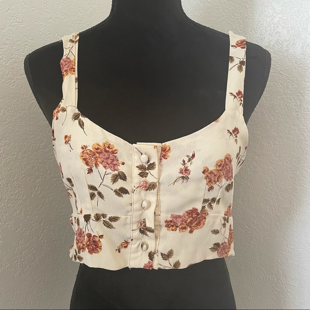 John Galt / Brandy Melville Floral Crop Top
